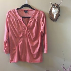 The Limited Red/Cream Blouse